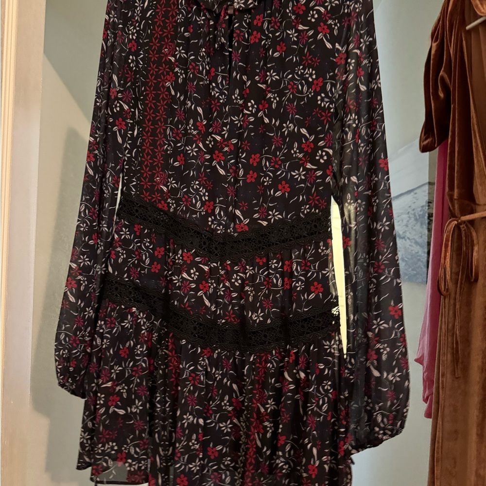 Nicholas brand Floral Black and Red Women's Dress